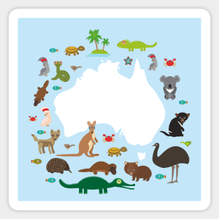 Map of Australia Sticker